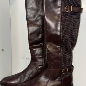 Cole Haan Madeira Leather Clover Stretch Tall Riding Boots Size 10